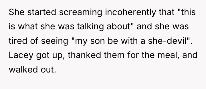 She started screaming incoherently that "this is what she was...