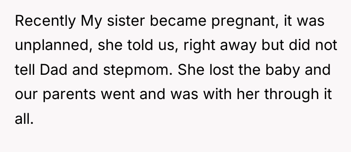 Recently My sister became pregnant, it was unplanned, she told...