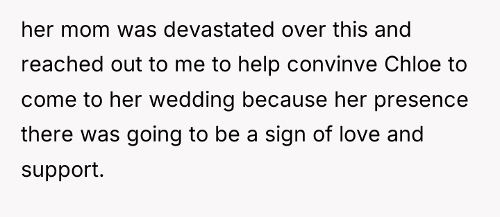her mom was devastated over this and reached out to...