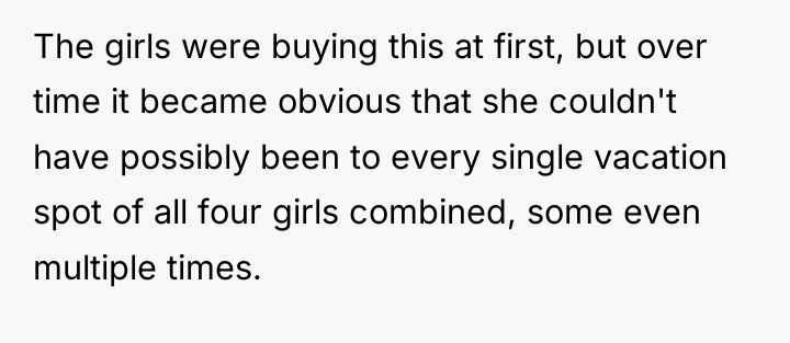 The girls were buying this at first, but over time...