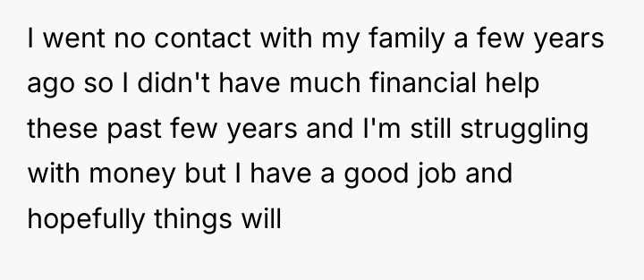 I went no contact with my family a few years...