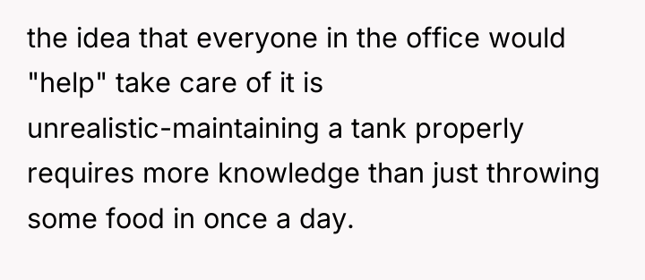 the idea that everyone in the office would "help" take...