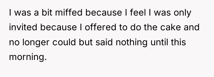 I was a bit miffed because I feel I was...