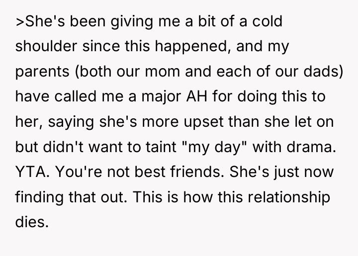 >She's been giving me a bit of a cold shoulder...