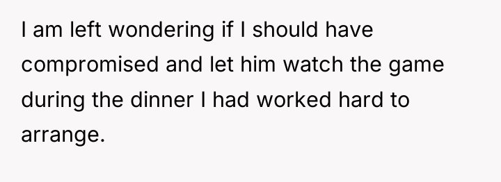 I am left wondering if I should have compromised and...