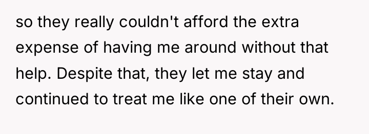 so they really couldn't afford the extra expense of having...