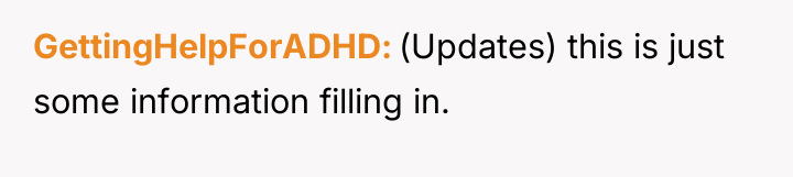 GettingHelpForADHD (Updates) this is just some information filling in.