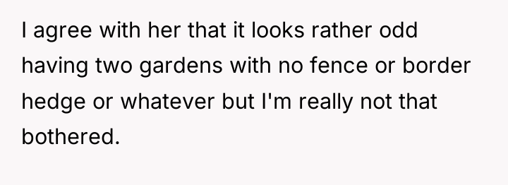 I agree with her that it looks rather odd having...