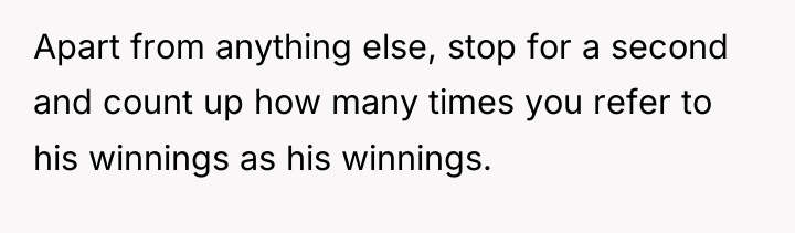 Apart from anything else, stop for a second and count...