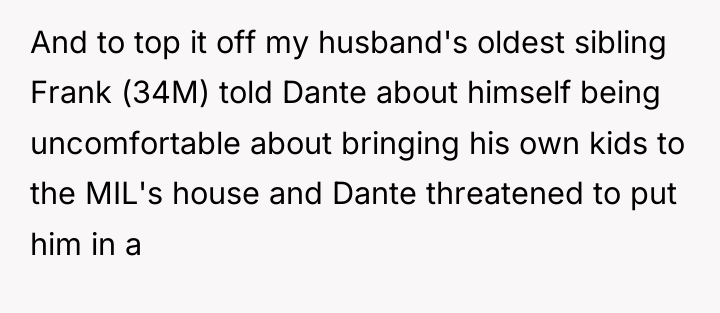 And to top it off my husband's oldest sibling Frank...
