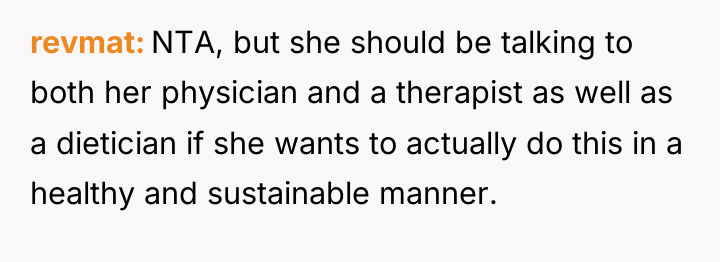 revmat NTA, but she should be talking to both her...