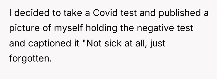 I decided to take a Covid test and published a...