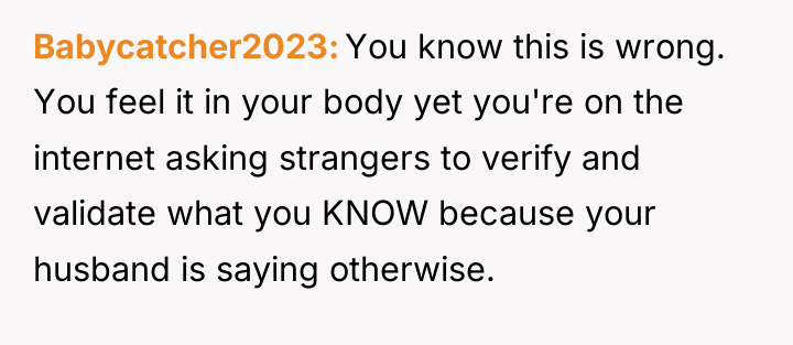 Babycatcher2023 You know this is wrong. You feel it in...