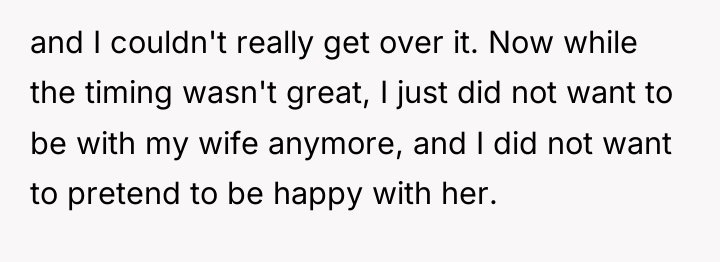 and I couldn't really get over it. Now while the...