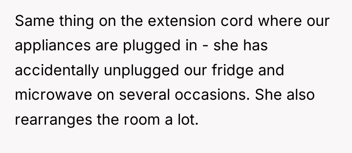 Same thing on the extension cord where our appliances are...