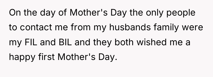 On the day of Mother's Day the only people to...