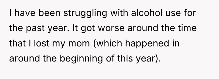 I have been struggling with alcohol use for the past...