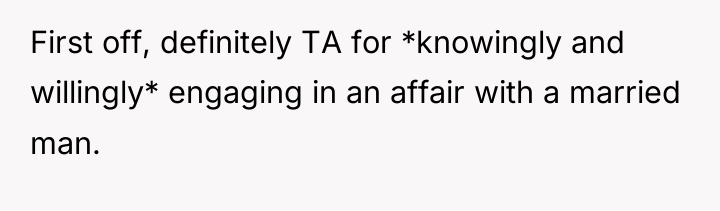 First off, definitely TA for *knowingly and willingly* engaging in...