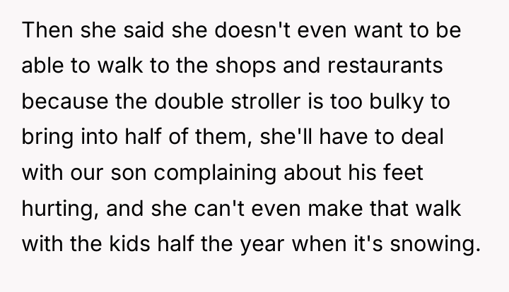 Then she said she doesn't even want to be able...