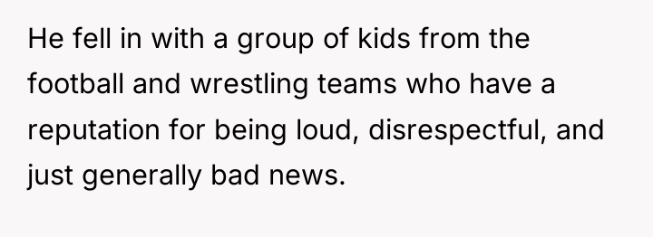 He fell in with a group of kids from the...