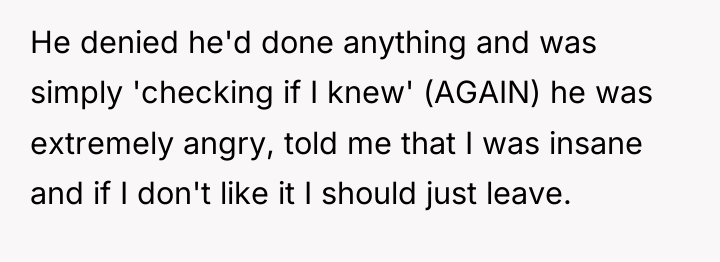 He denied he'd done anything and was simply 'checking if...