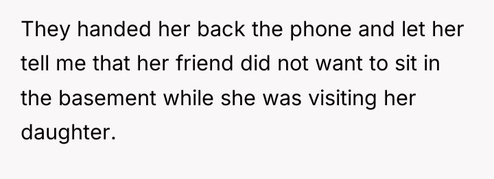 They handed her back the phone and let her tell...