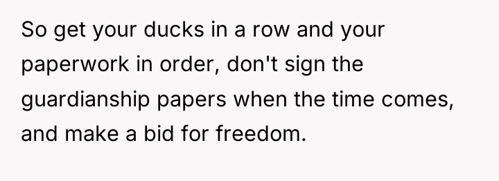So get your ducks in a row and your paperwork...