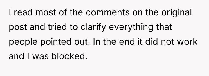 I read most of the comments on the original post...