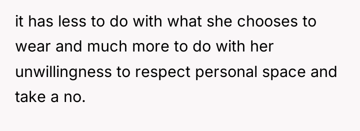 it has less to do with what she chooses to...