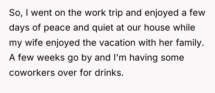 So, I went on the work trip and enjoyed a...