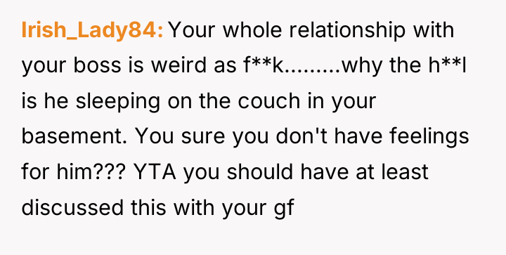 Irish_Lady84 Your whole relationship with your boss is weird as...