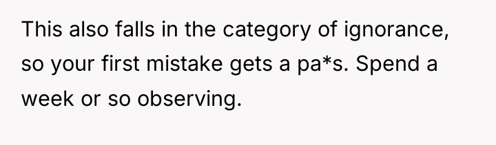This also falls in the category of ignorance, so your...