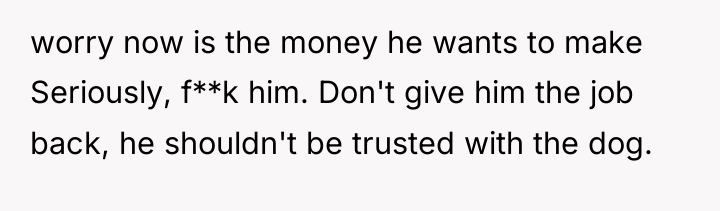 worry now is the money he wants to make Seriously,...