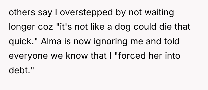 others say I overstepped by not waiting longer coz "it's...