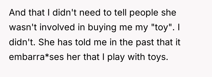 And that I didn't need to tell people she wasn't...