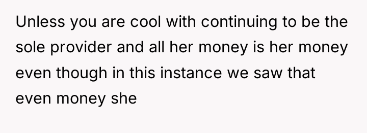Unless you are cool with continuing to be the sole...