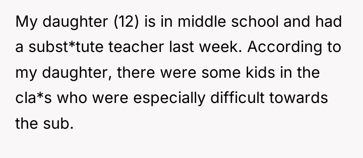 My daughter (12) is in middle school and had a...