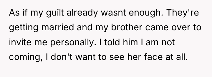 As if my guilt already wasnt enough. They're getting married...