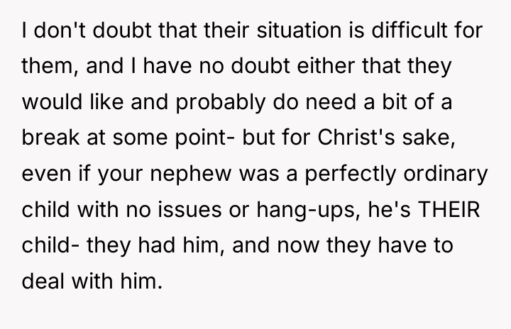 I don't doubt that their situation is difficult for them,...