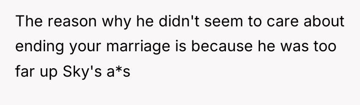 The reason why he didn't seem to care about ending...