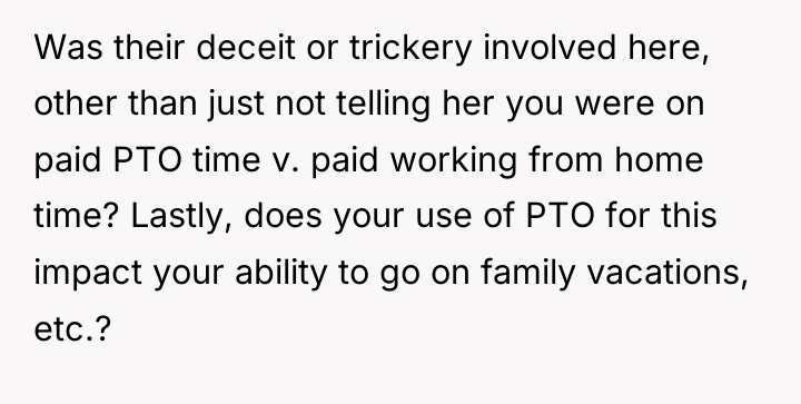 Was their deceit or trickery involved here, other than just...