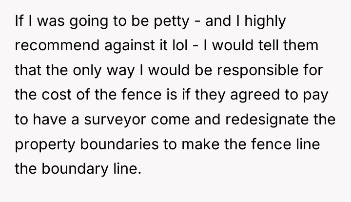 If I was going to be petty - and I...