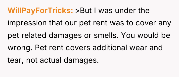WillPayForTricks >But I was under the impression that our pet...