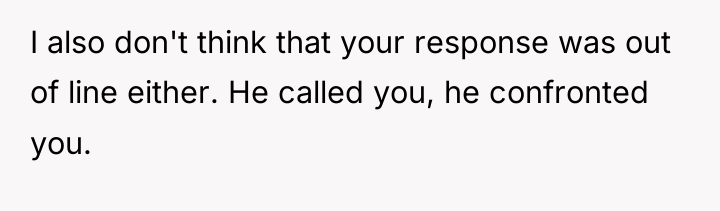 I also don't think that your response was out of...