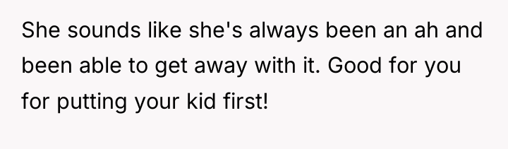 She sounds like she's always been an ah and been...