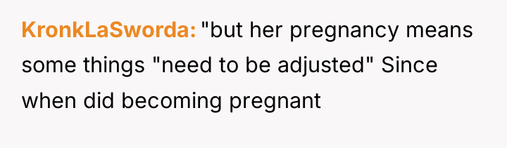 KronkLaSworda "but her pregnancy means some things "need to be...