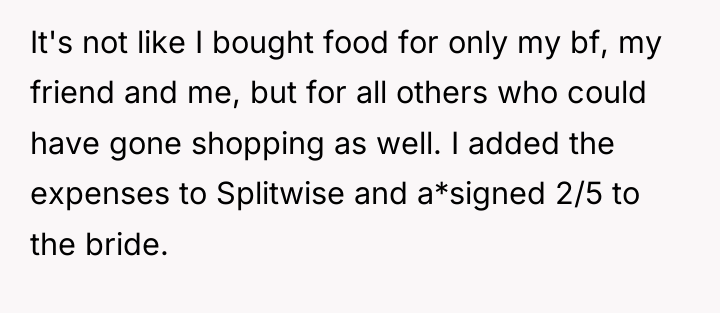 It's not like I bought food for only my bf,...