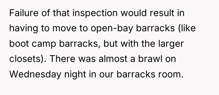 Failure of that inspection would result in having to move...
