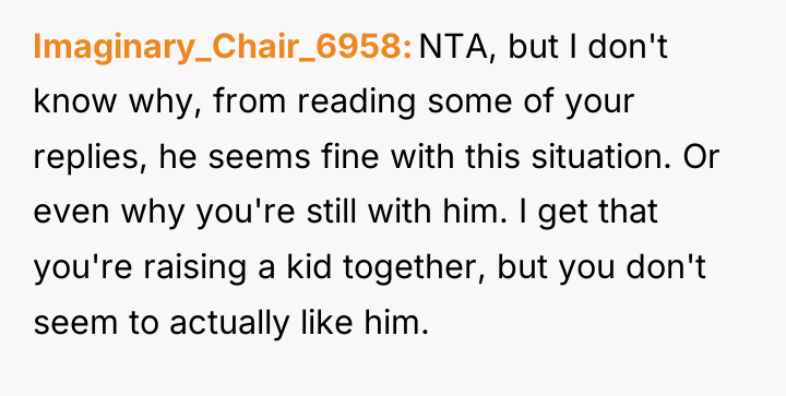Imaginary_Chair_6958 NTA, but I don't know why, from reading some...