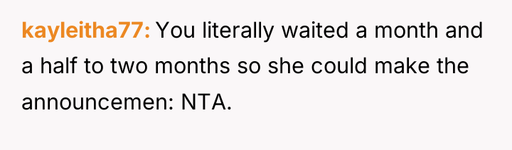 kayleitha77 You literally waited a month and a half to...